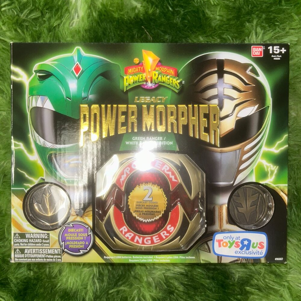 *NEW Power Rangers Legacy Green / White Ranger Gold Power Morpher ドラゴンバックラー